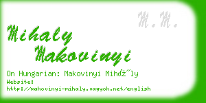 mihaly makovinyi business card